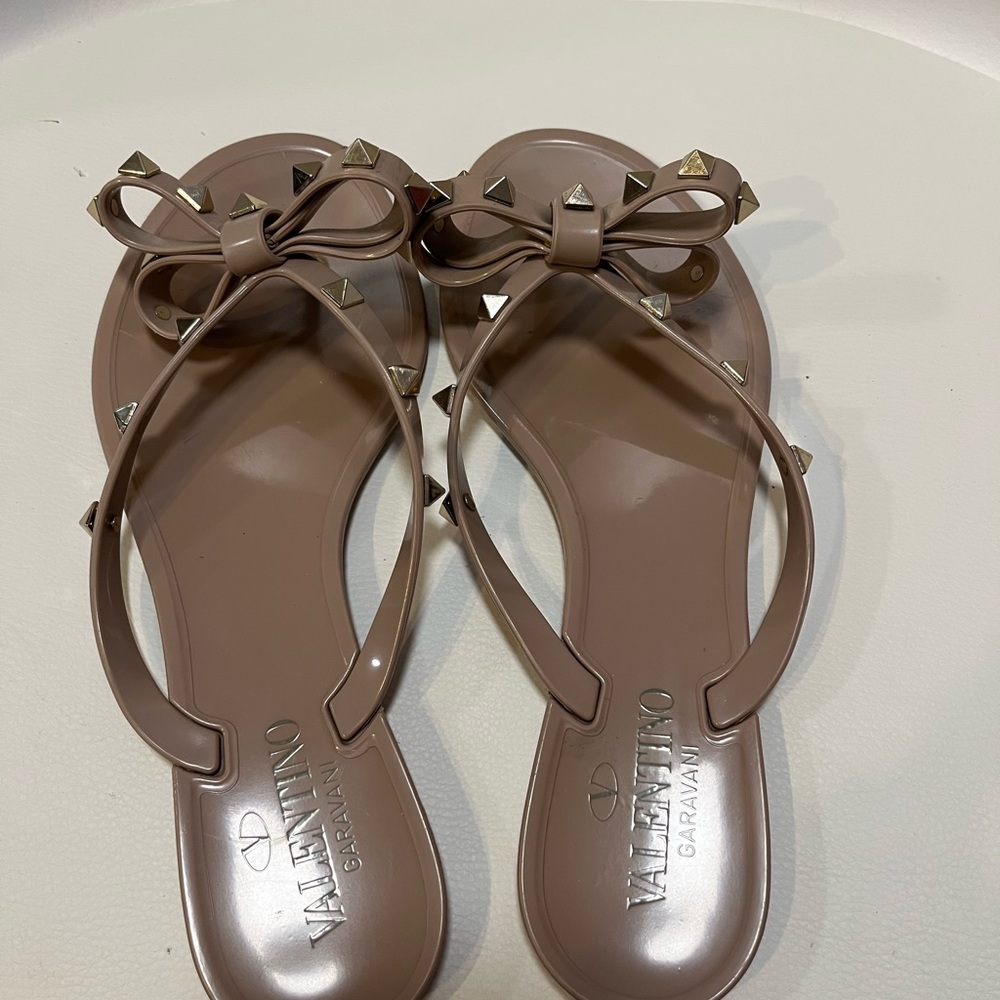 Valentino Garavani Studded Nude Sandals